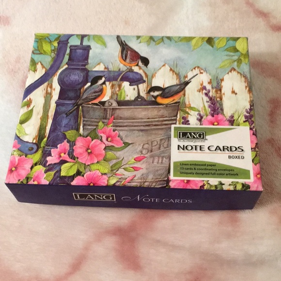 Garden Fountain Birds Boxed Notes Set of 13 NWT - Picture 11 of 11